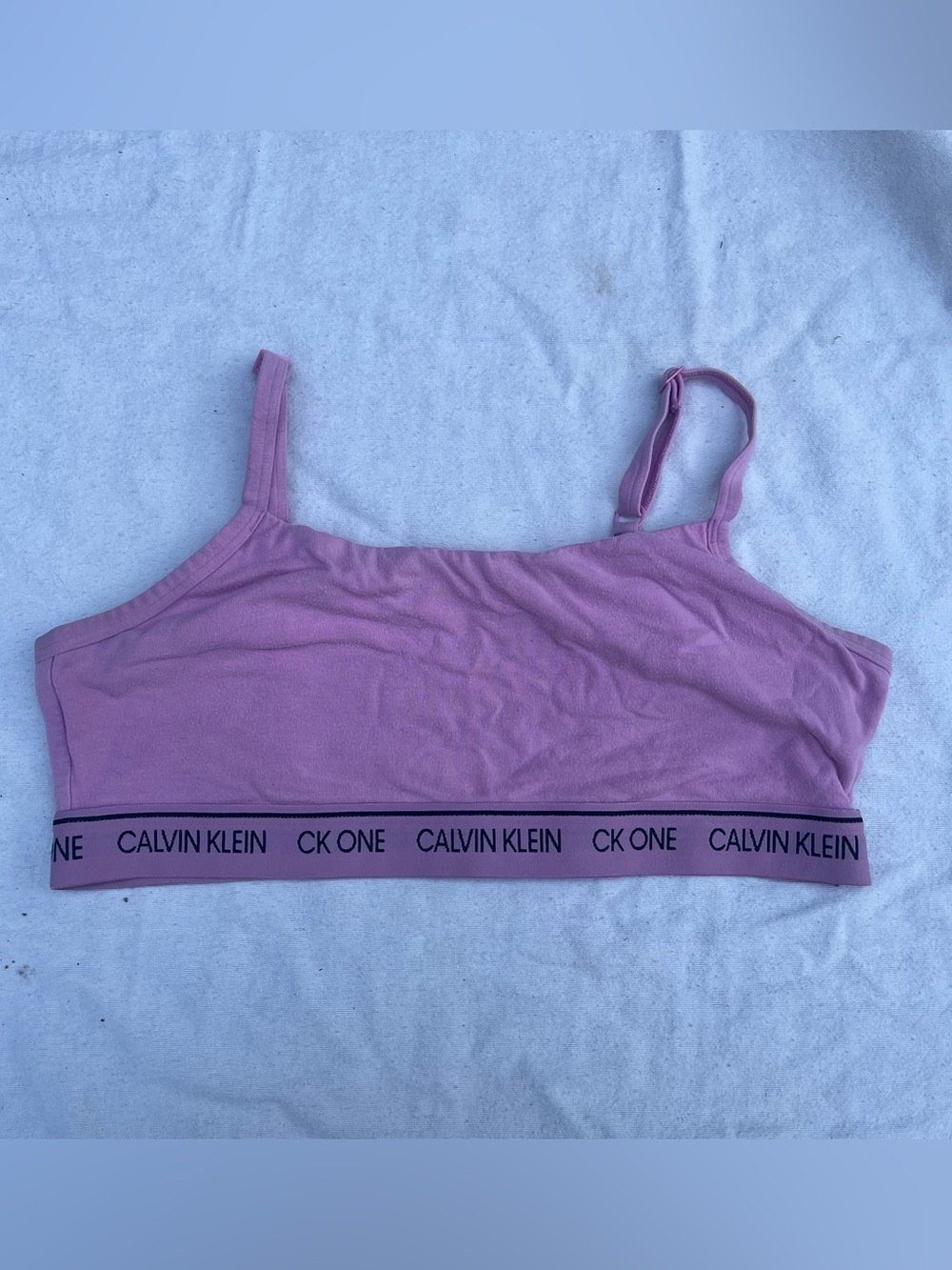 Calvin Klein Pink CK One Logo Bralette